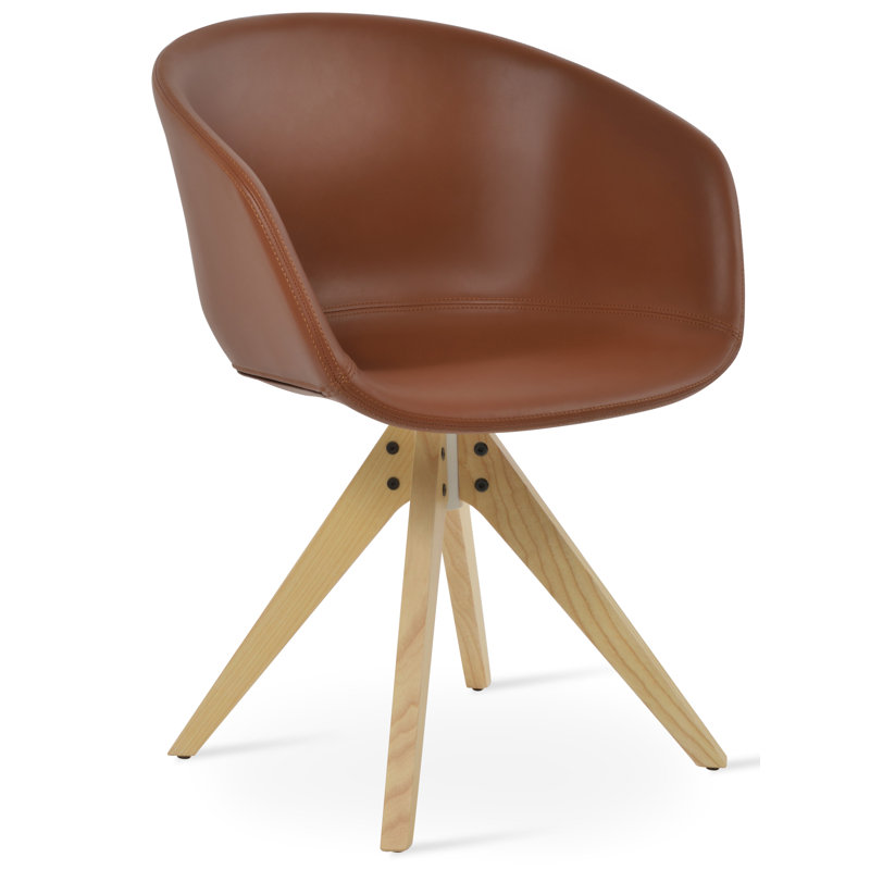 Chaise pivotante Tribeca Pyramid, Noisette, Naturel