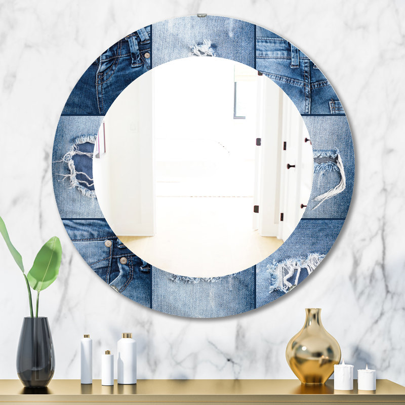 Blue jeans - miroir moderne, H 31,5 po x l po
