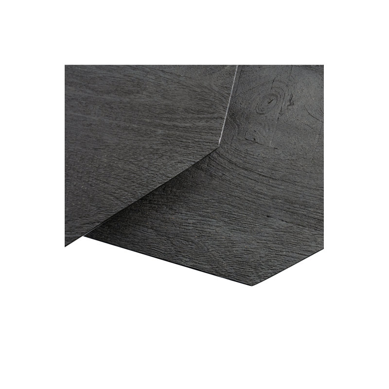 Black Mango Wood and Iron Nesting Coffee Tables Set