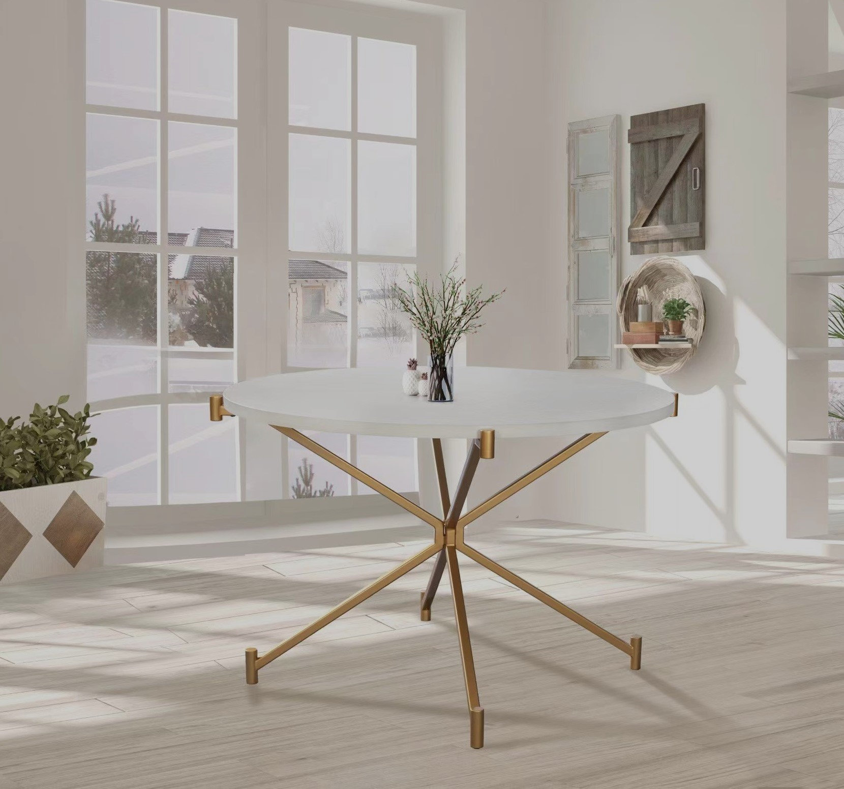 Everly Quinn Round Dining Table & Reviews - Wayfair Canada