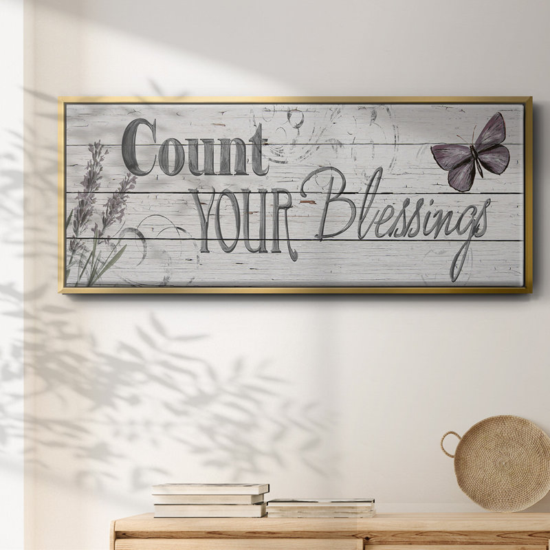 «Count Your Blessings», toile encadrée, H 20 po x l 50 po
