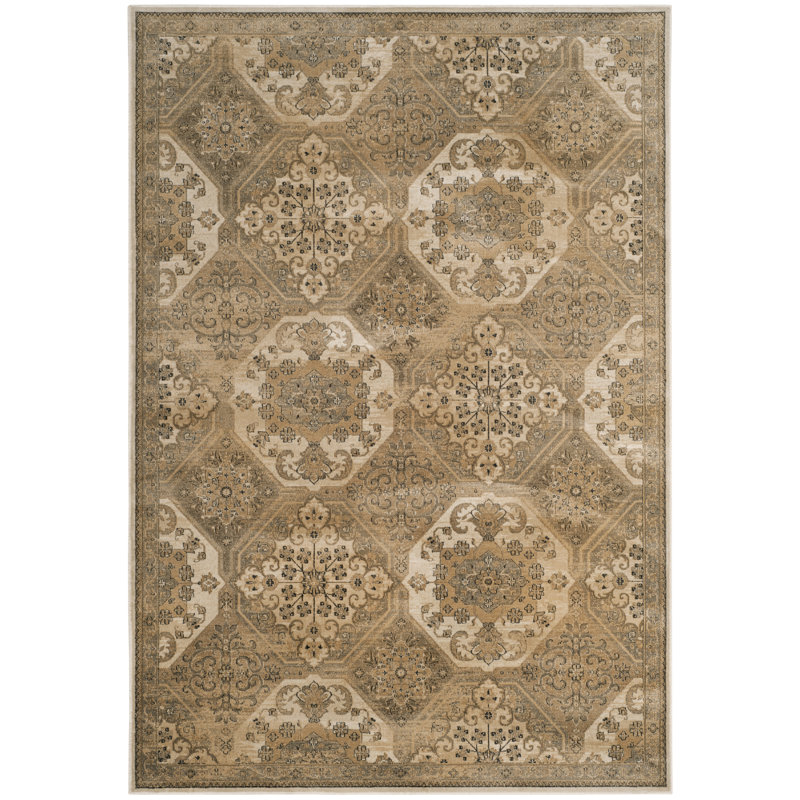 Tapis brun / crème Pitcairn, Rectangle 3 pi 3 po x 5 pi 7 po