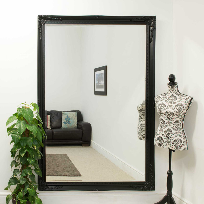 Westphalia Flat Wall Mirror, 200cm H x 140cm W, Black