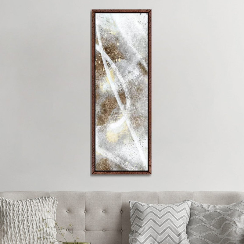 Stoned Distraction II by Marcus Prime - Painting on Canvas, Classic Brown Wood Framed, 152.4cm H x 50.8cm W x 3.81cm D