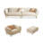 Beige Polyester 3 - Piece Living Room Set