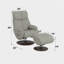 Fauteuil d'appoint en cuir fleur Kandoro