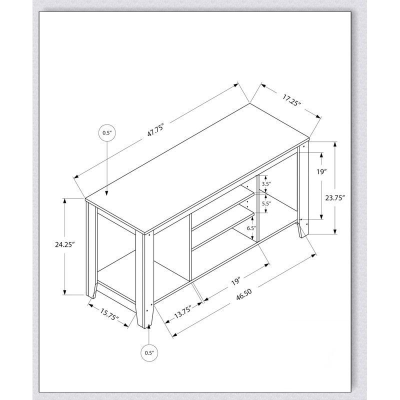 Tv Stand, 48 Inch, Console, Media Entertainment Center, Storage Shelves, Living Room, Bedroom,  Laminate, Contemporary, Modern