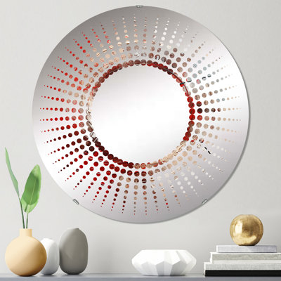 Miroir décoratif rouge-gris majestueux en spirale - MIR106175 C