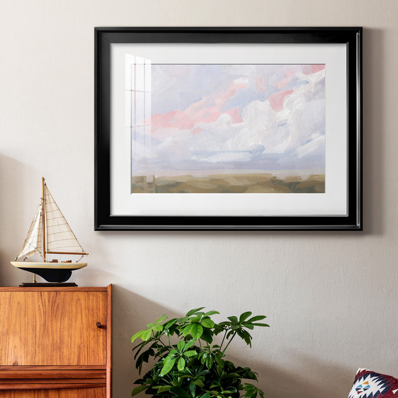 Sandbridge Beach I - peinture encadrée, Noir, H 26,5 po x l 36,5 po x P 1 po, Blanc