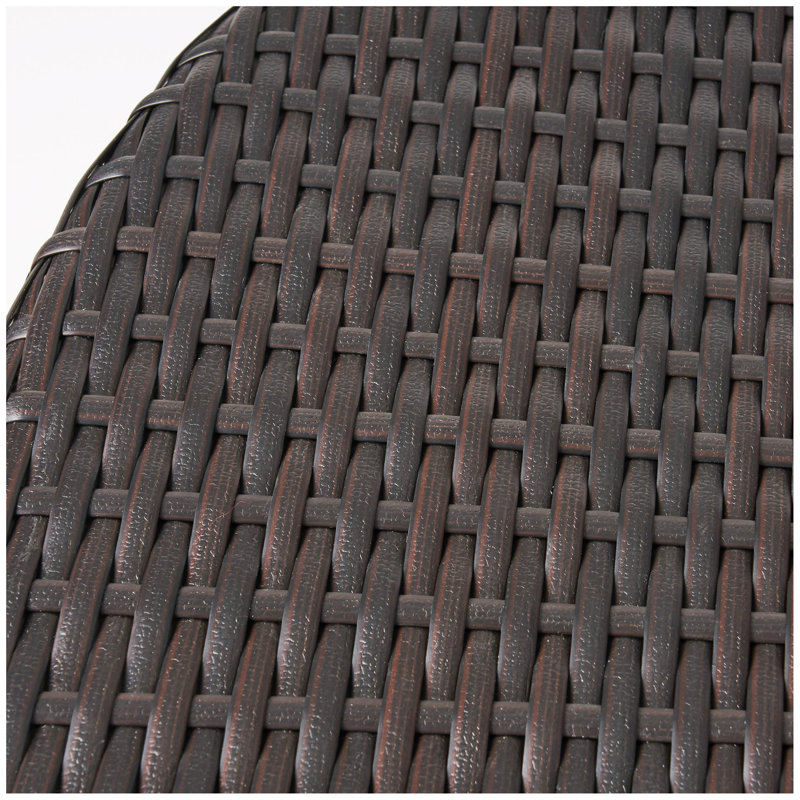 Outdoor 26" Round PE Rattan Bar Table, Multibrown