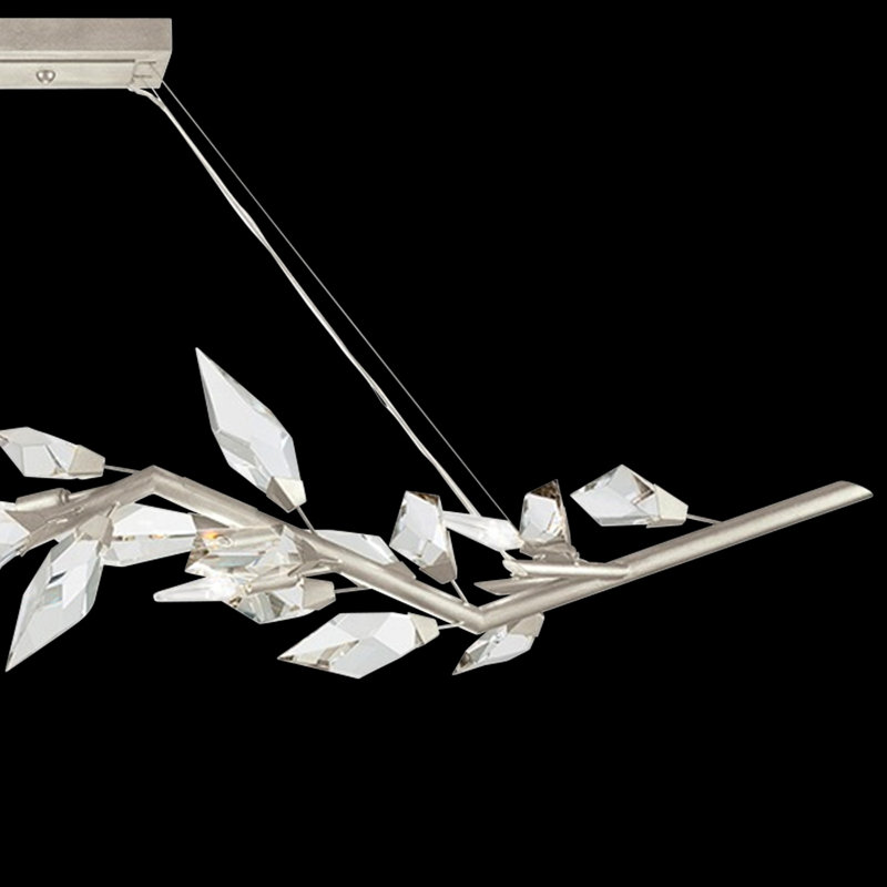 Luminaire suspendu linéaire 63,5 po Foret, Argent