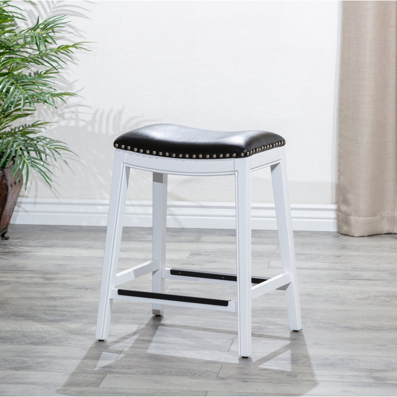 Tabouret de comptoir, Blanc, Noir