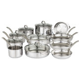Viking 3-Ply 17 Piece Stainless Steel Cookware Set