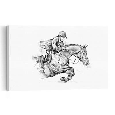 «Dynamic Horse Jump», reproduction d'art murale cheval contemporain