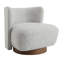 Fauteuil d'appoint en tweed gris Lisa