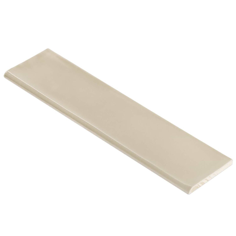 Manchester 3x12 Glossy Ceramic Bullnose, Fawn Beige