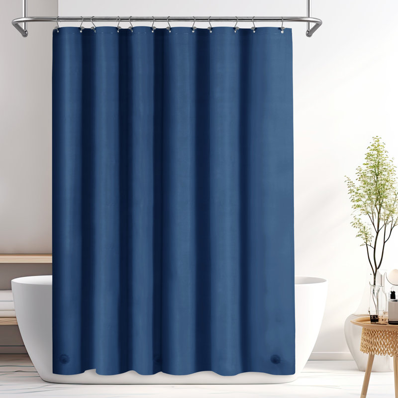 Doublure de rideau de douche imperméable légère en PEVA, H 72 po x l 72 po, Marine