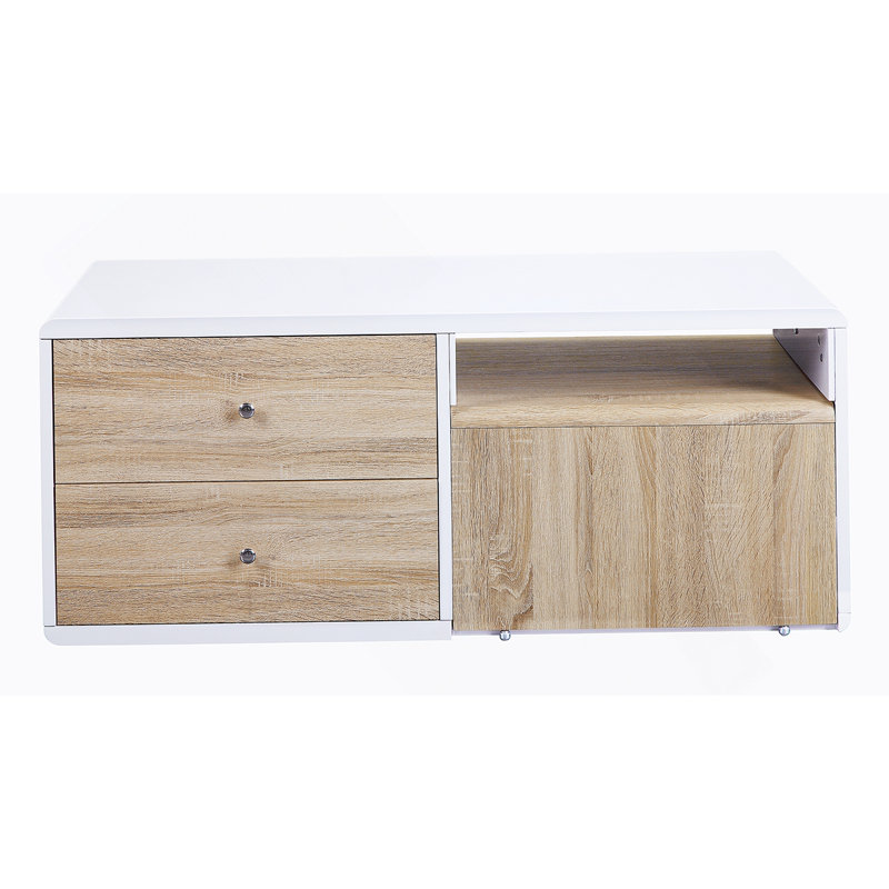Verux White High Gloss Finish Coffee Table