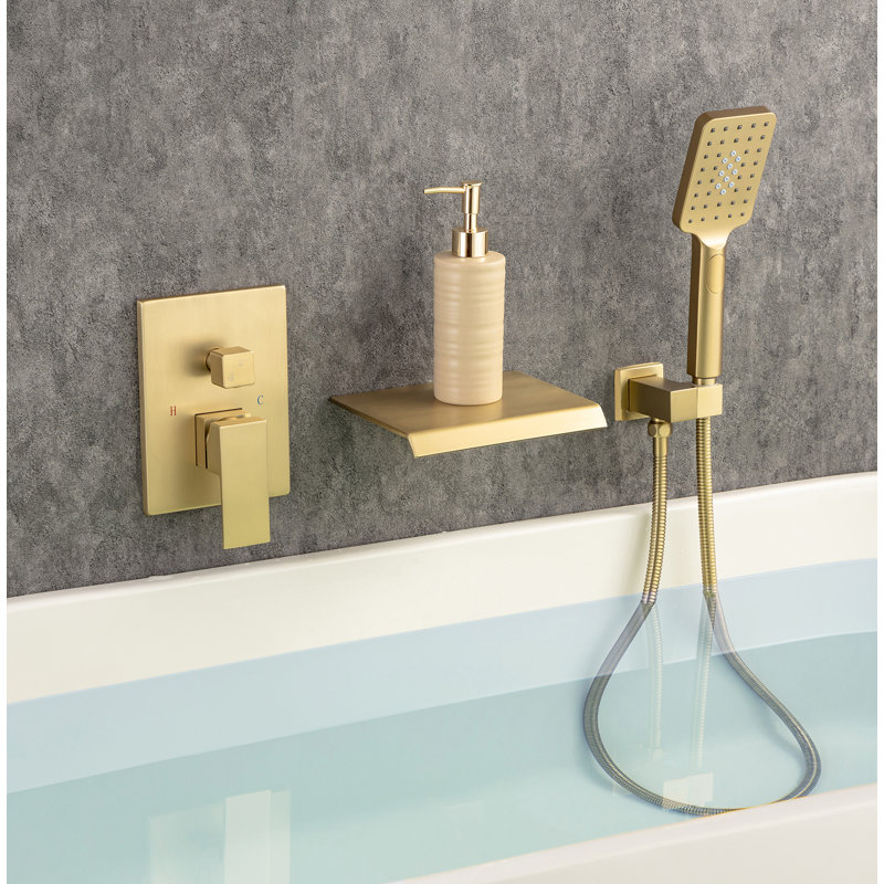 All-In-One Kit with Rough in-Valve, Brushed Gold