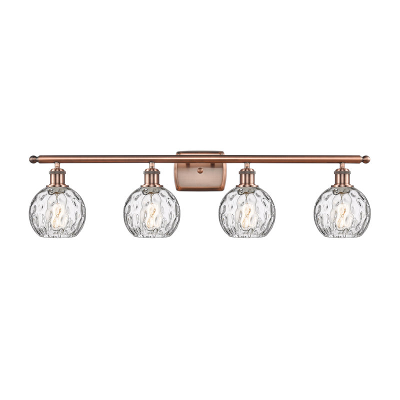 Éclairage pour salle de bain 4 lumières Almatine, DEL, Cuivre antique