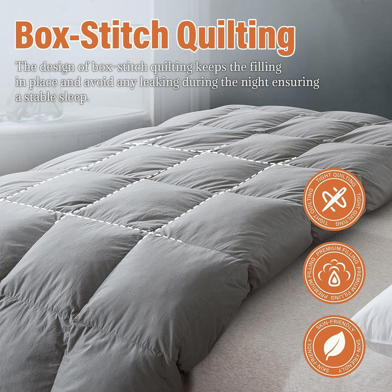 Cotton Checkered Duvet Cover & Insert