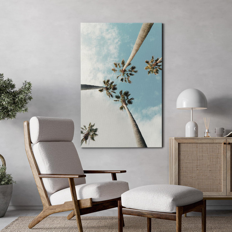 «Blue Sky and Palm Trees Southwest» sur, H 24 po x l 16 po