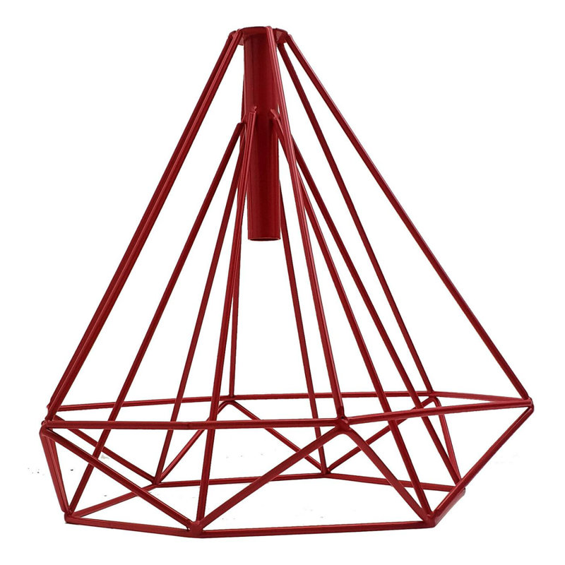66.04cm H Metal Novelty Pendant Shade ( Uno ), Red