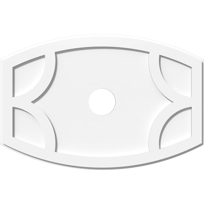 Médaillon de plafond contemporain en PVC de qualité architecturale Kailey, H 1 po x l 30 po x P 20 po