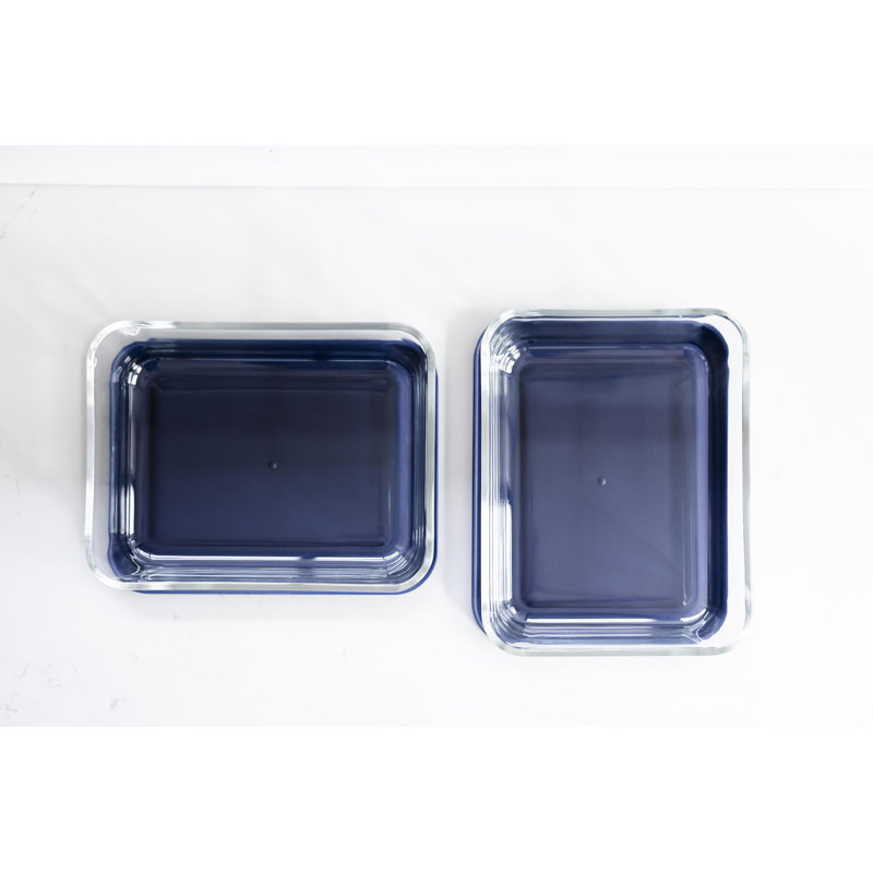 Verre 52,4 oz. Contenant alimentaire, Bleu