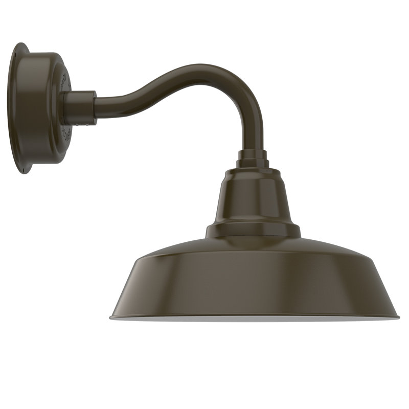 Destinee LED Barn Light, 13.63" H x 14" W x 29" D, Mahogany Bronze