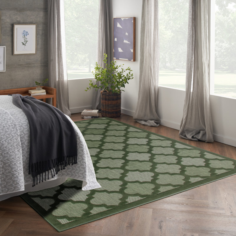 Miyari Geometric Indoor / Outdoor Rug, Rectangle 8' x 10'