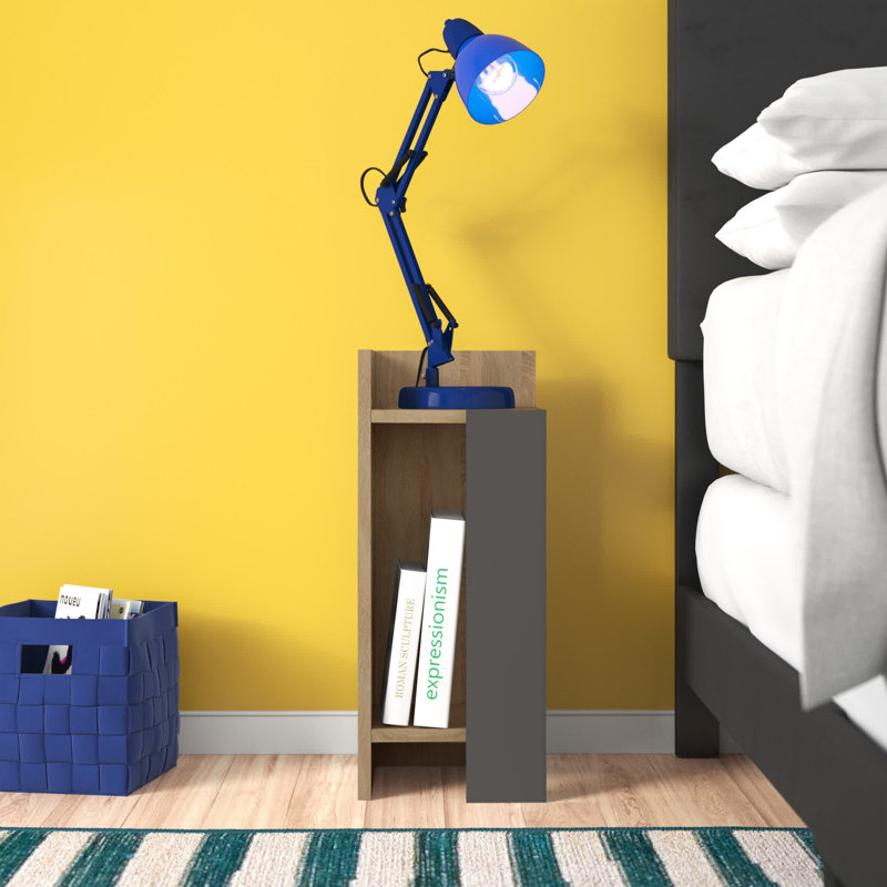 Halie 9.84'' W Nightstand, Oak/Anthracite