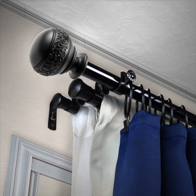 Abira Steel Adjustable Triple Curtain Rod