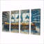 Ensemble d'art mural bleu jaune et synthétique-905610755