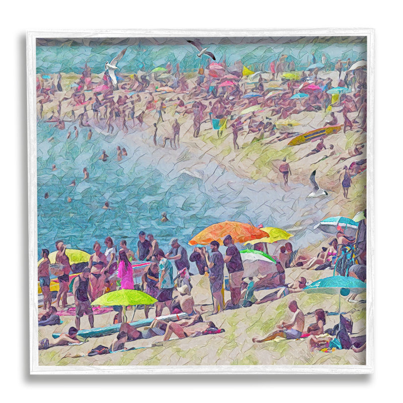«Ba-094» par Steve Hunziker, H 24 po x l 24 po x P 1,5 po, Giclée encadrée blanc bord de mer