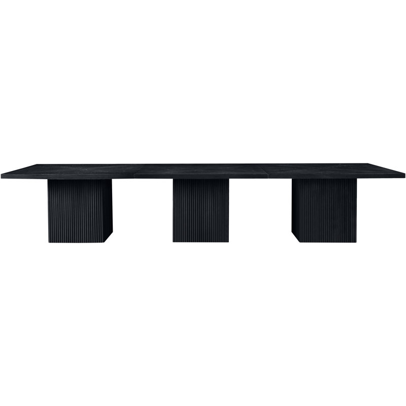 Belinda Rectangular Dining Table, Black, 31" H x 162" W x 54" L