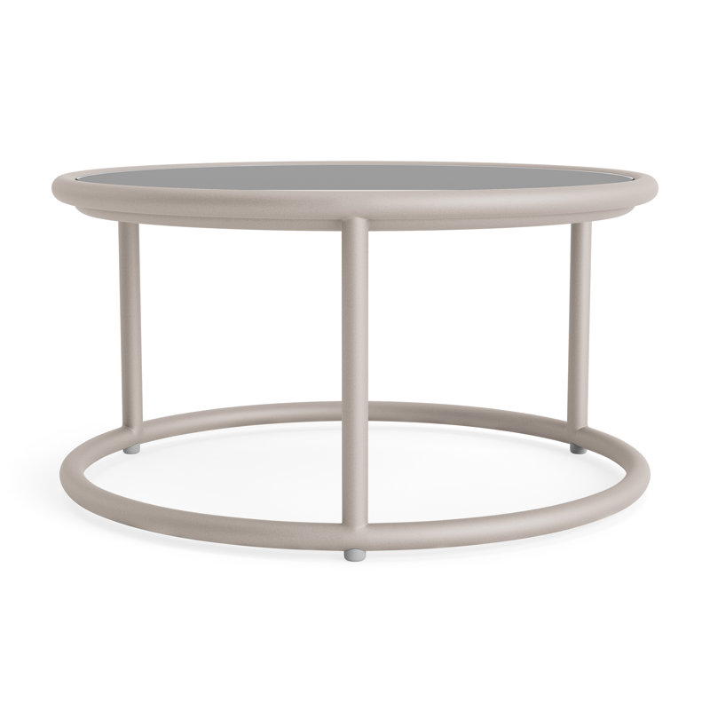 Walter Lamb Outdoor Round Side Table, Dove Smooth