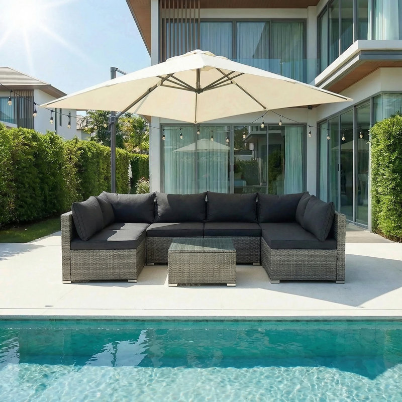 Cannes Modular 6 Seater Garden Lounge Set