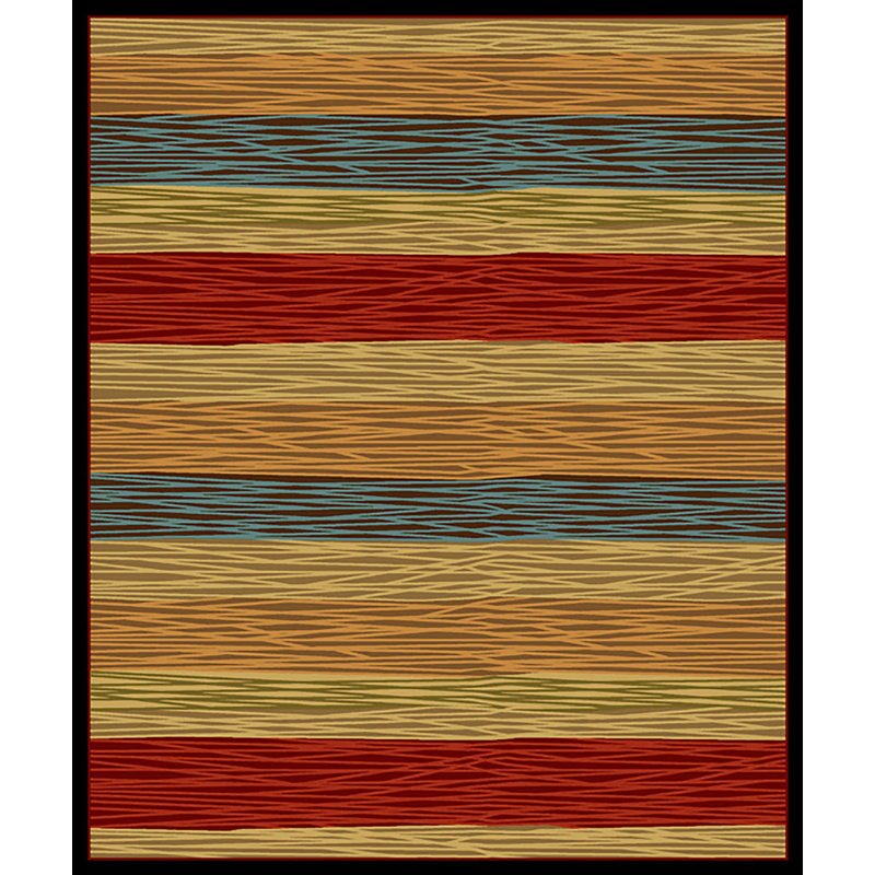 Tapis doré tissé à la machine Kylie, Rectangle 5 pi x 8 pi