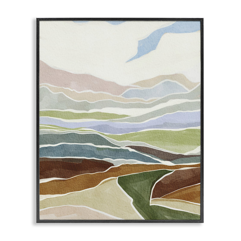 Southwestern Canyon, H 14 po x l 11 po, Giclée encadrée noir minuit