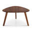 Table gigogne triangulaire en bois de noyer 2 pièces