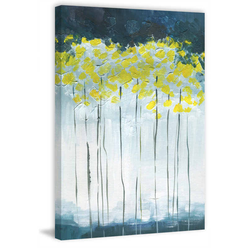 Adinel «Yellow Overgrowth», reproduction de peinture acrylique sur toile tendue, H 36 po x l 24 po x P 1,5 po