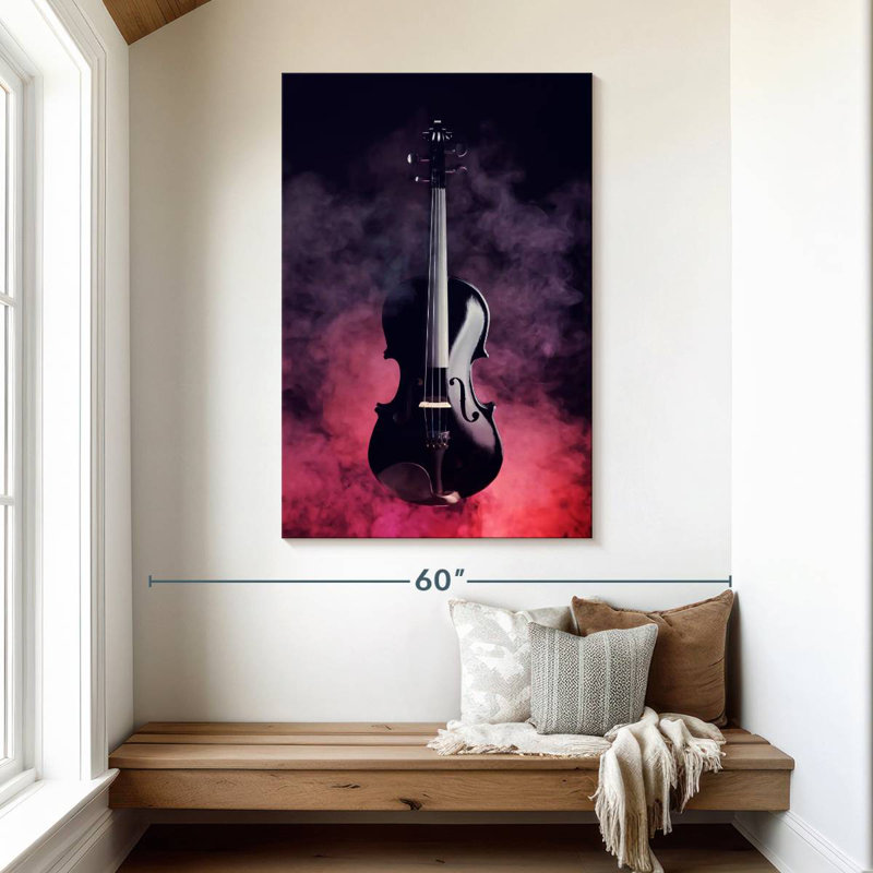 Abarca fumée noire violon, H 48 po x l 32 po