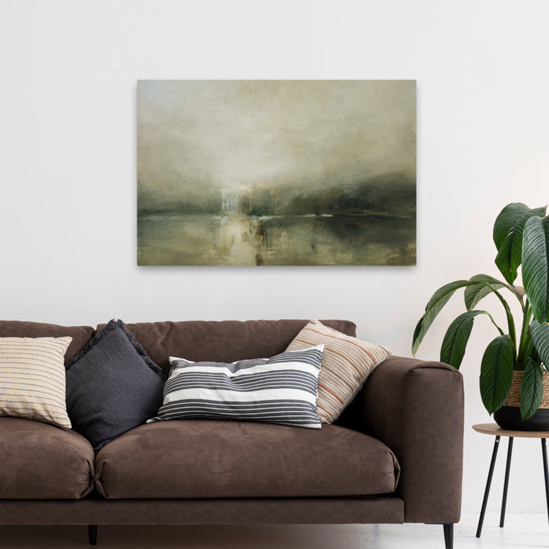 Soirée ciel noir contemporain brun crépuscule, H 48 po x l 32 po