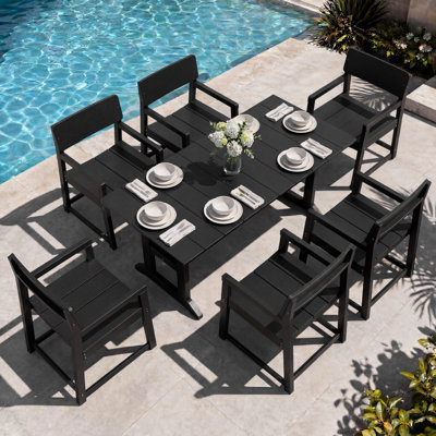 7-Piece HDPE Outdoor Patio Dining Set