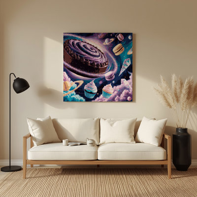 Desserts Galaxy desserts Purple Metal Wall Art
