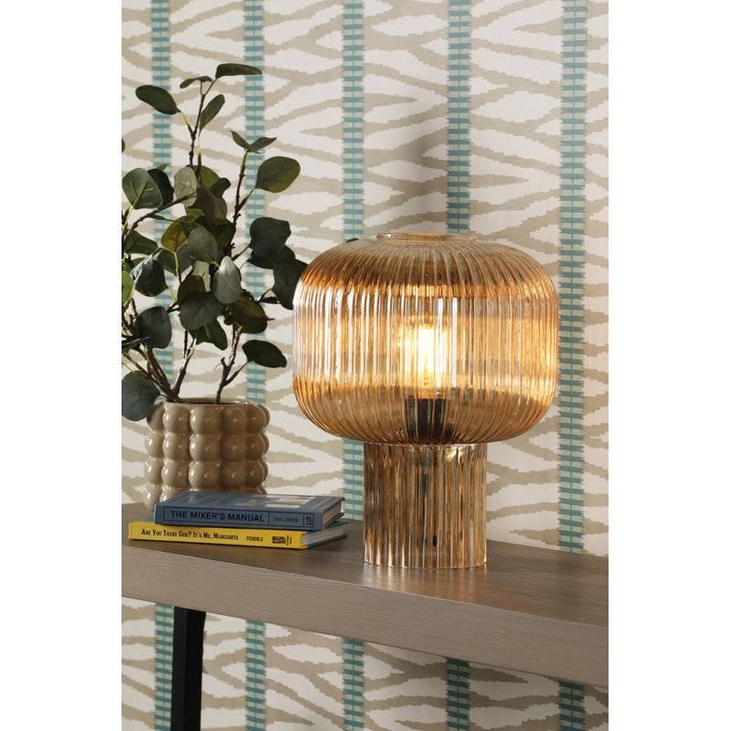Glass Table Lamp Lamp, Amber