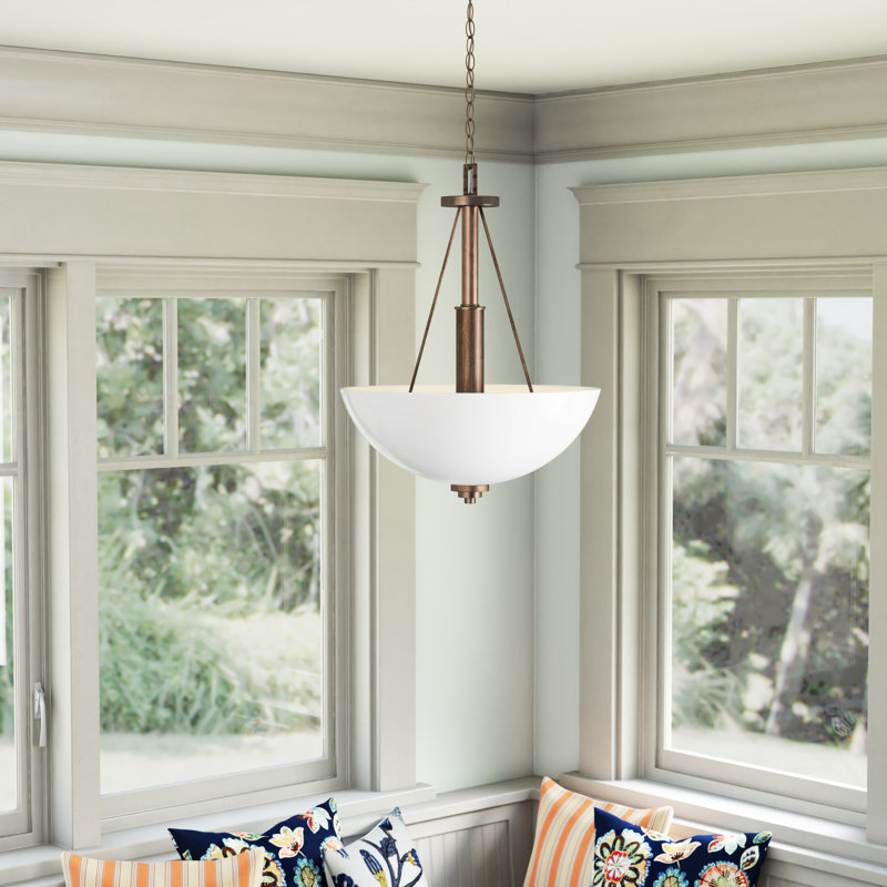 Hester 3 - Light Unique/Statement Pendant, Rubbed Bronze, 21.25" H x 15.75" W x 15.75" D