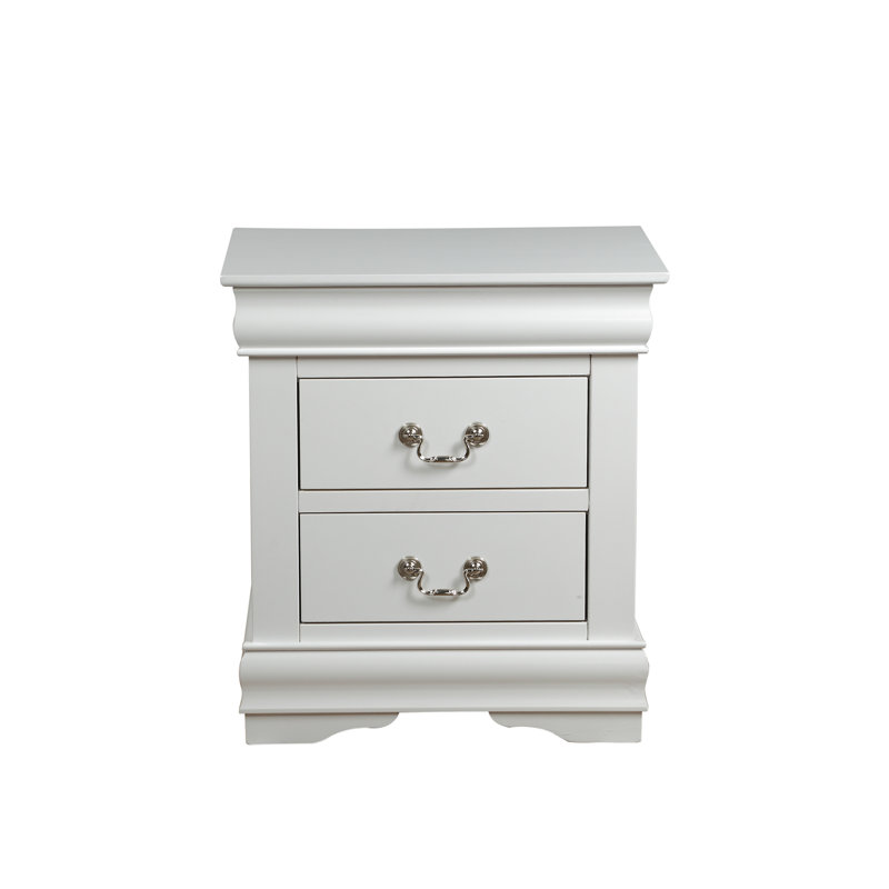 Table de chevet Louis Philippe, Blanc