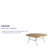 Marcott Round Heavy Duty Birchwood Folding Banquet Table with Metal Edges-11792399